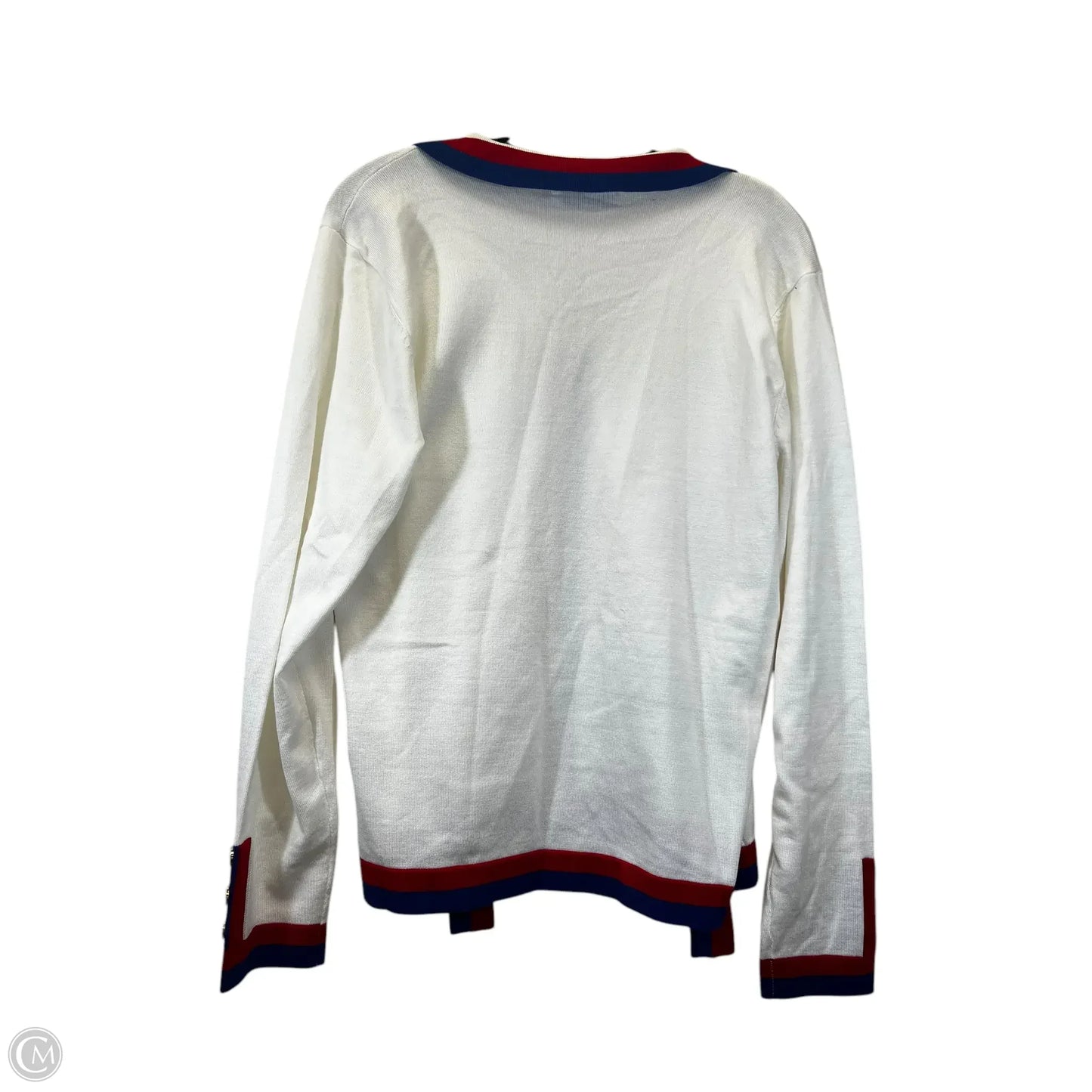 Top Long Sleeve By New York And Co In Blue & Red & White, Size: Xl