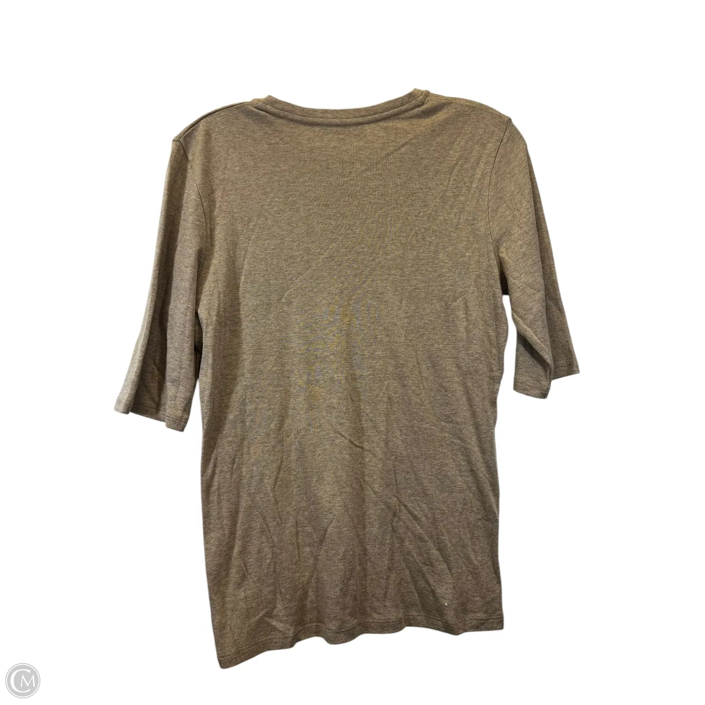 Top 3/4 Sleeve Designer By Vince In Tan, Size: L