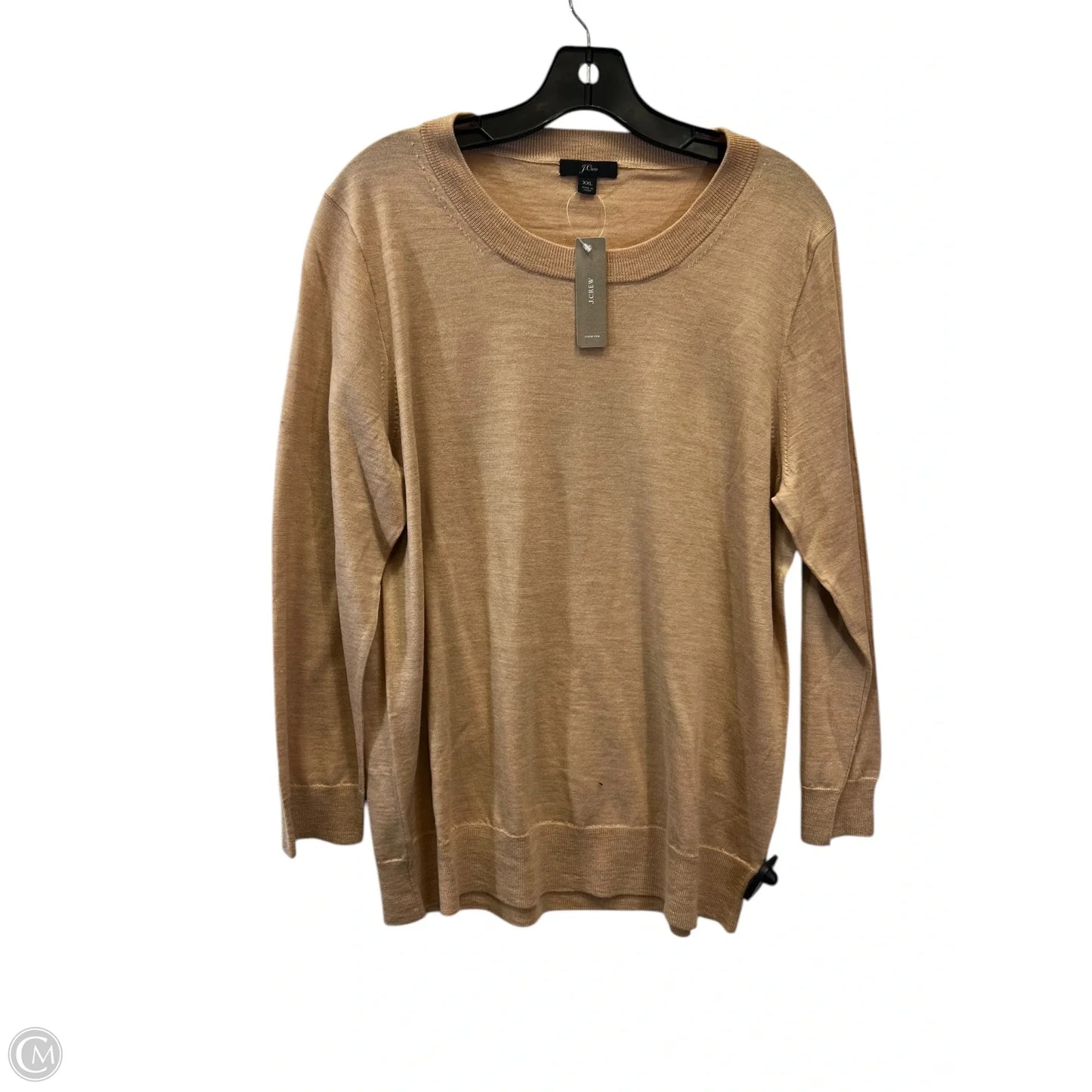 Top Long Sleeve By J. Crew In Tan, Size: Xxl