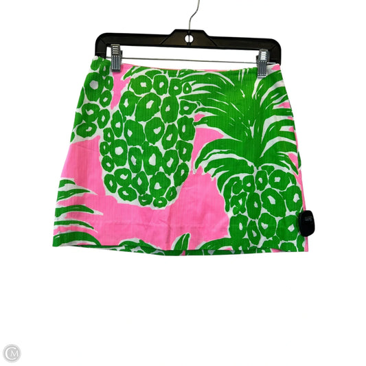 Skirt Mini & Short By Lilly Pulitzer In Green & Pink, Size: 0