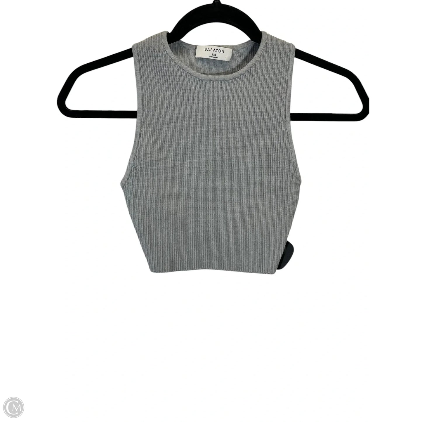 Top Sleeveless Designer By Babaton In Grey, Size: Xxs