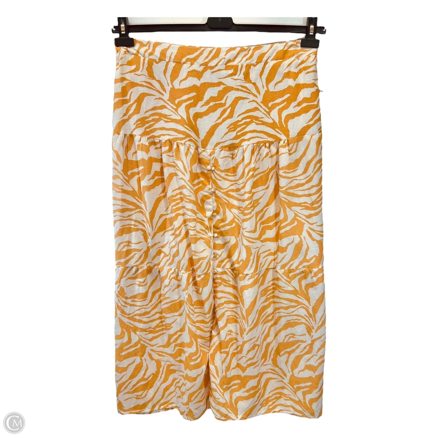 Skirt Maxi By Midnight Sky In Cream & Orange, Size: Xl