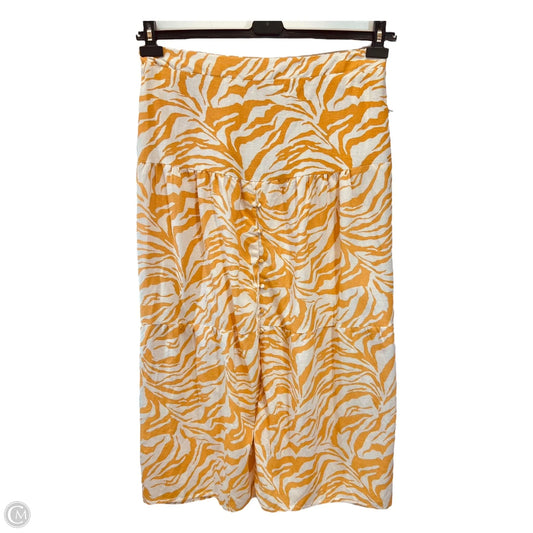 Skirt Maxi By Midnight Sky In Cream & Orange, Size: Xl