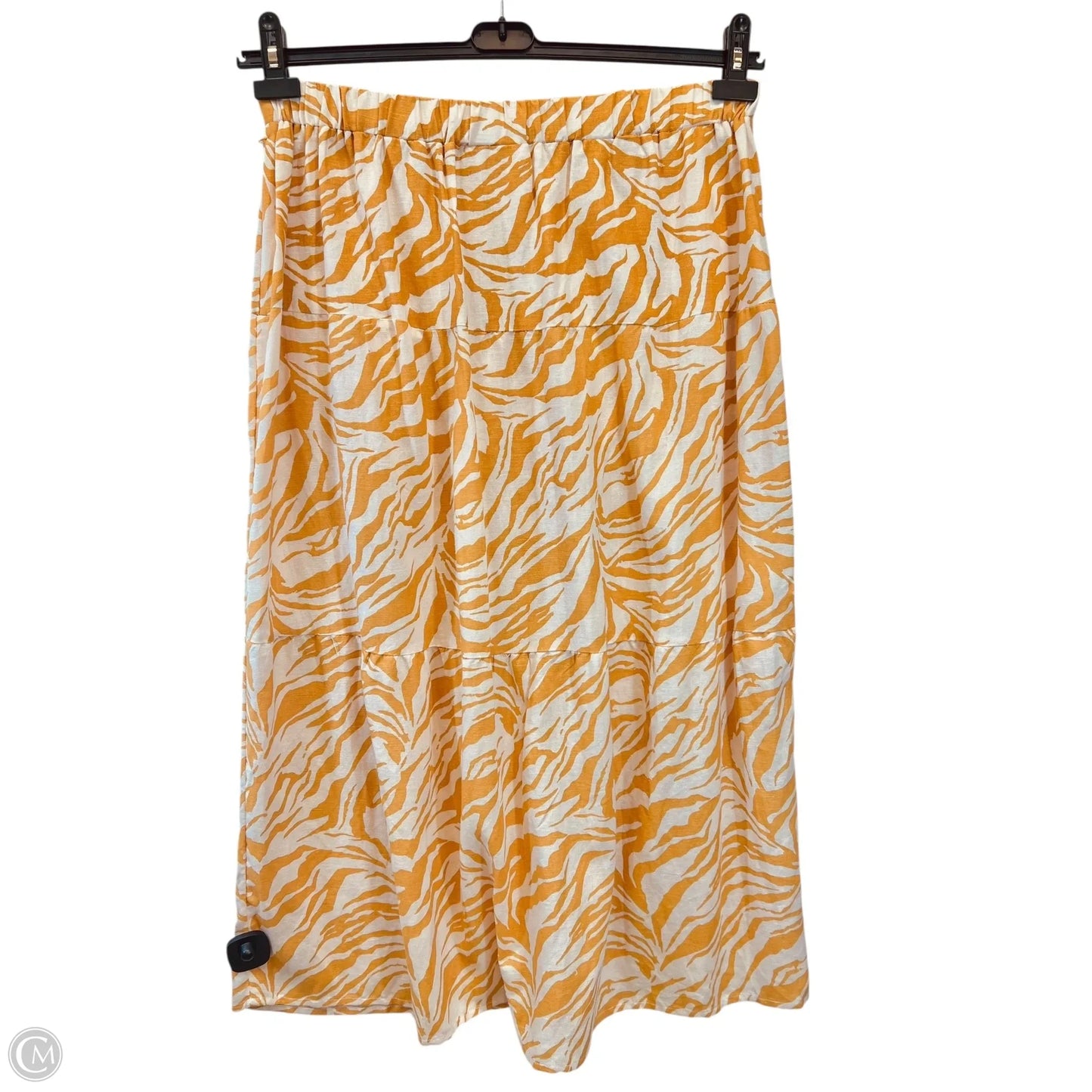 Skirt Maxi By Midnight Sky In Cream & Orange, Size: Xl