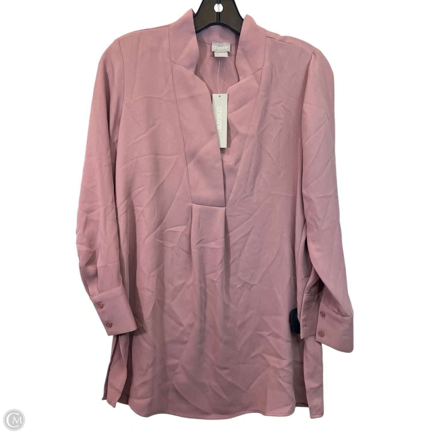 Tunic Long Sleeve By Chicos In Pink, Size: Xsp