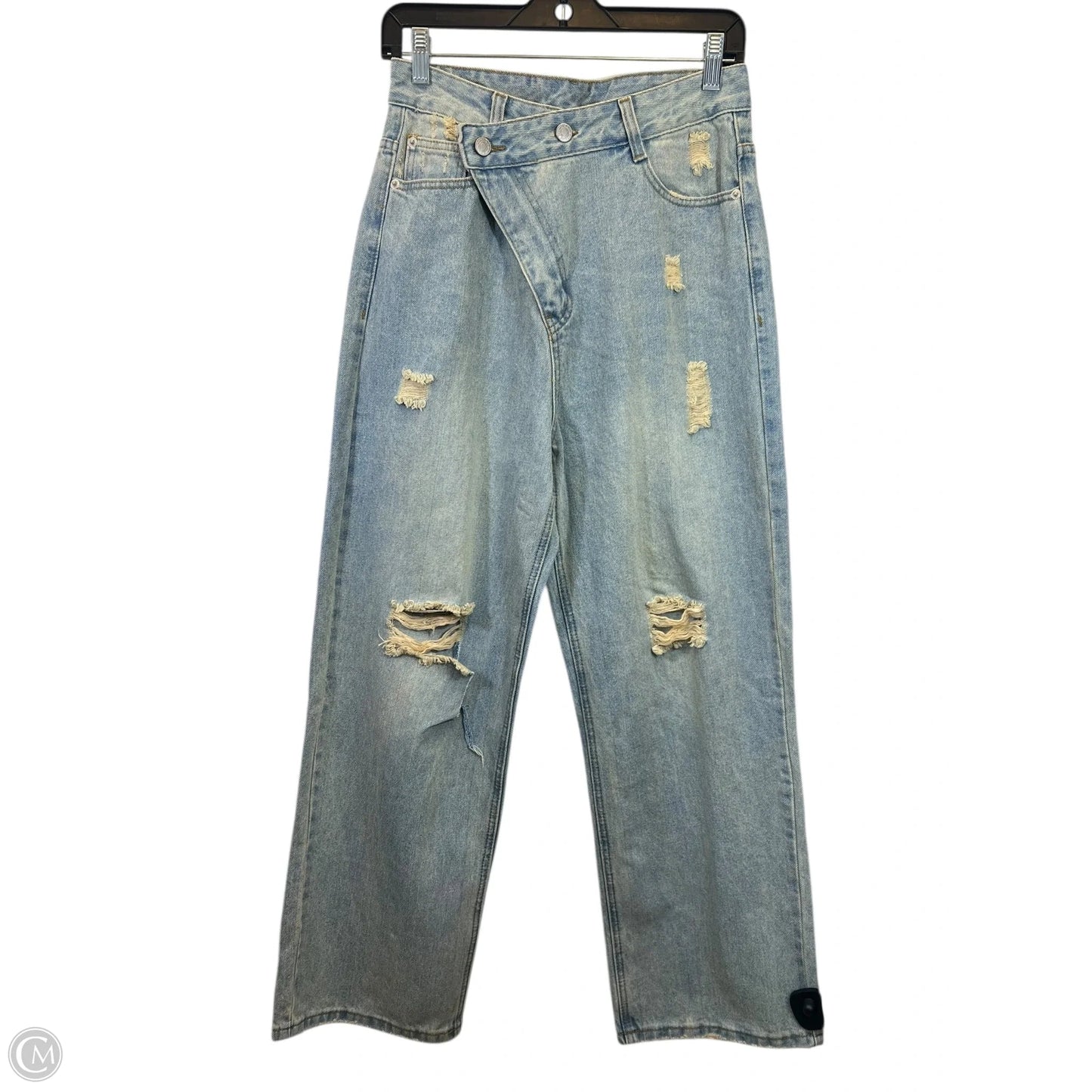 Jeans Wide Leg By Aaron & Amber In Blue Denim, Size: M