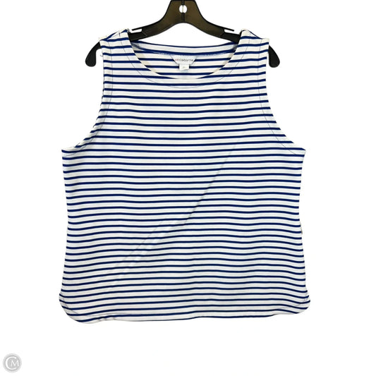 Top Sleeveless By Liz Claiborne In Striped Pattern, Size: Xl