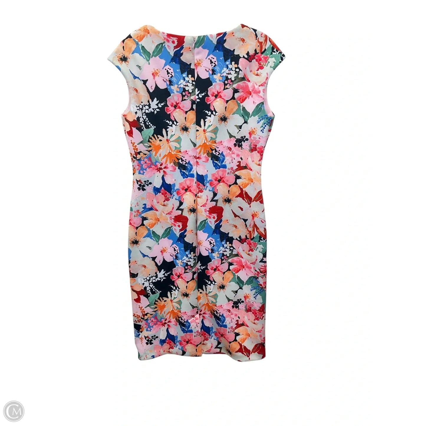 Dress Designer By Ralph Lauren Black Label In Blue & Orange, Size: M