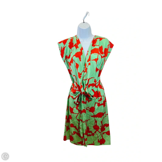 Dress Designer By Diane Von Furstenberg In Green & Orange, Size: Xs