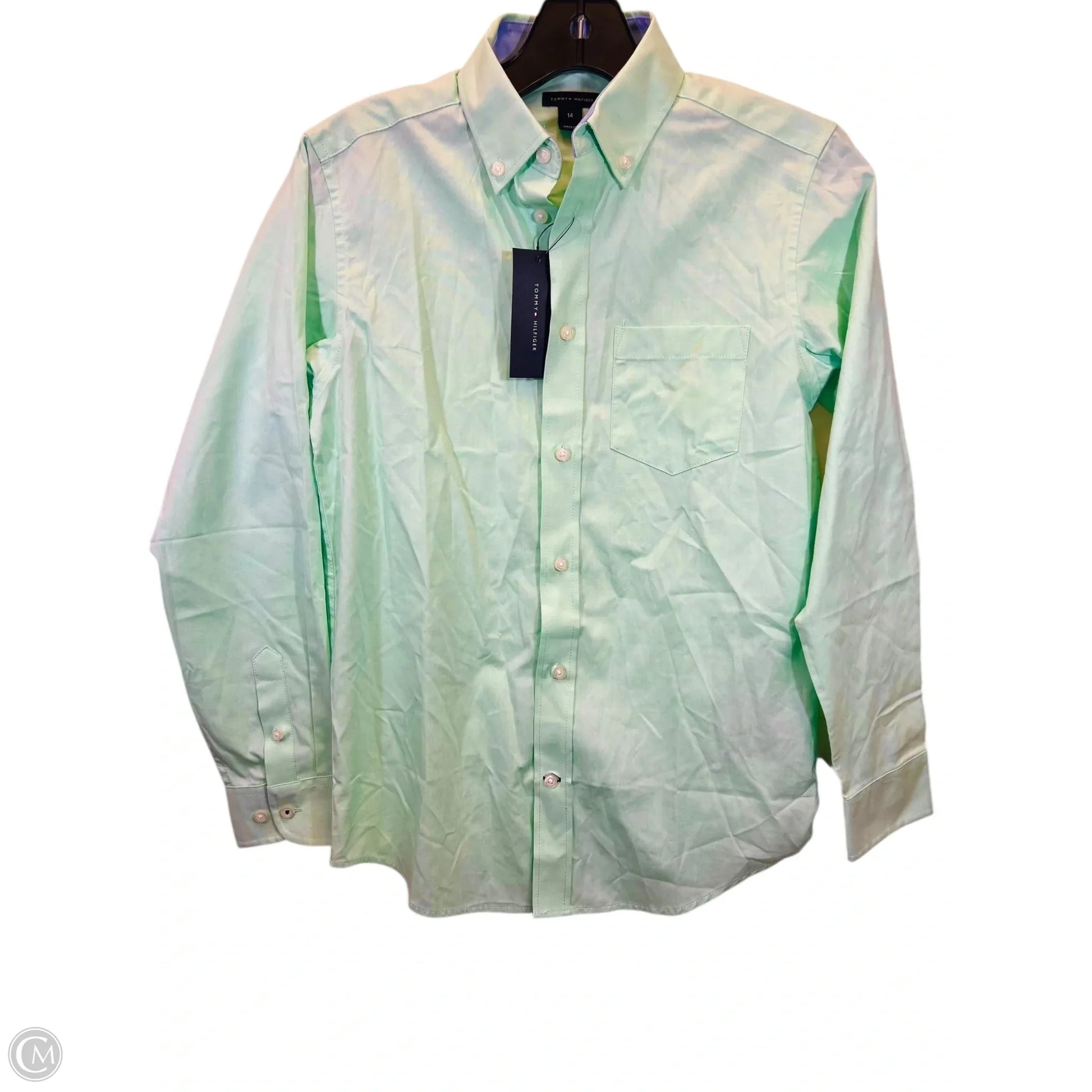 Top Long Sleeve By Tommy Hilfiger In Green, Size: Xl Top Long Sleeve By Tommy Hilfiger In Green, Size: Xl