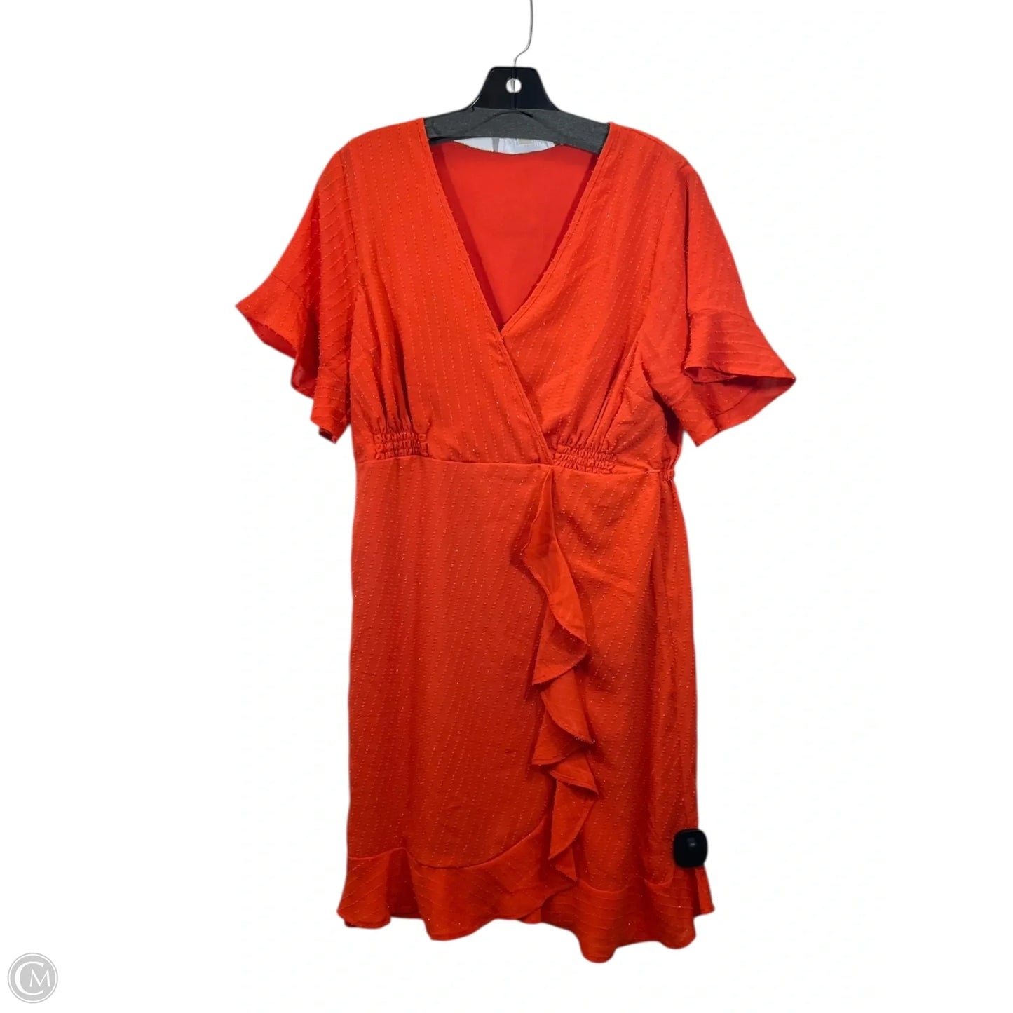 Dress Casual Midi By Michael By Michael Kors In Orange, Size: Xl