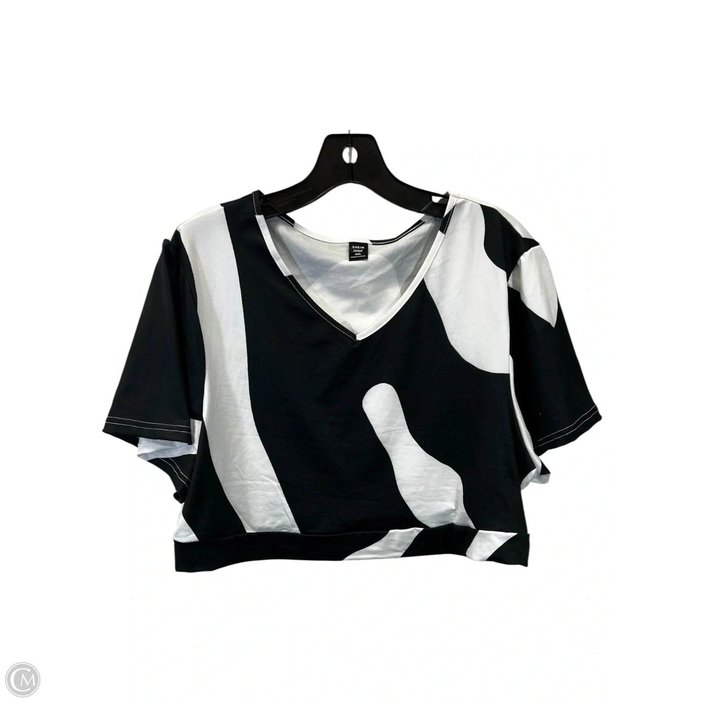 Pants Set 2pc By Shein In Black & White, Size: 4x