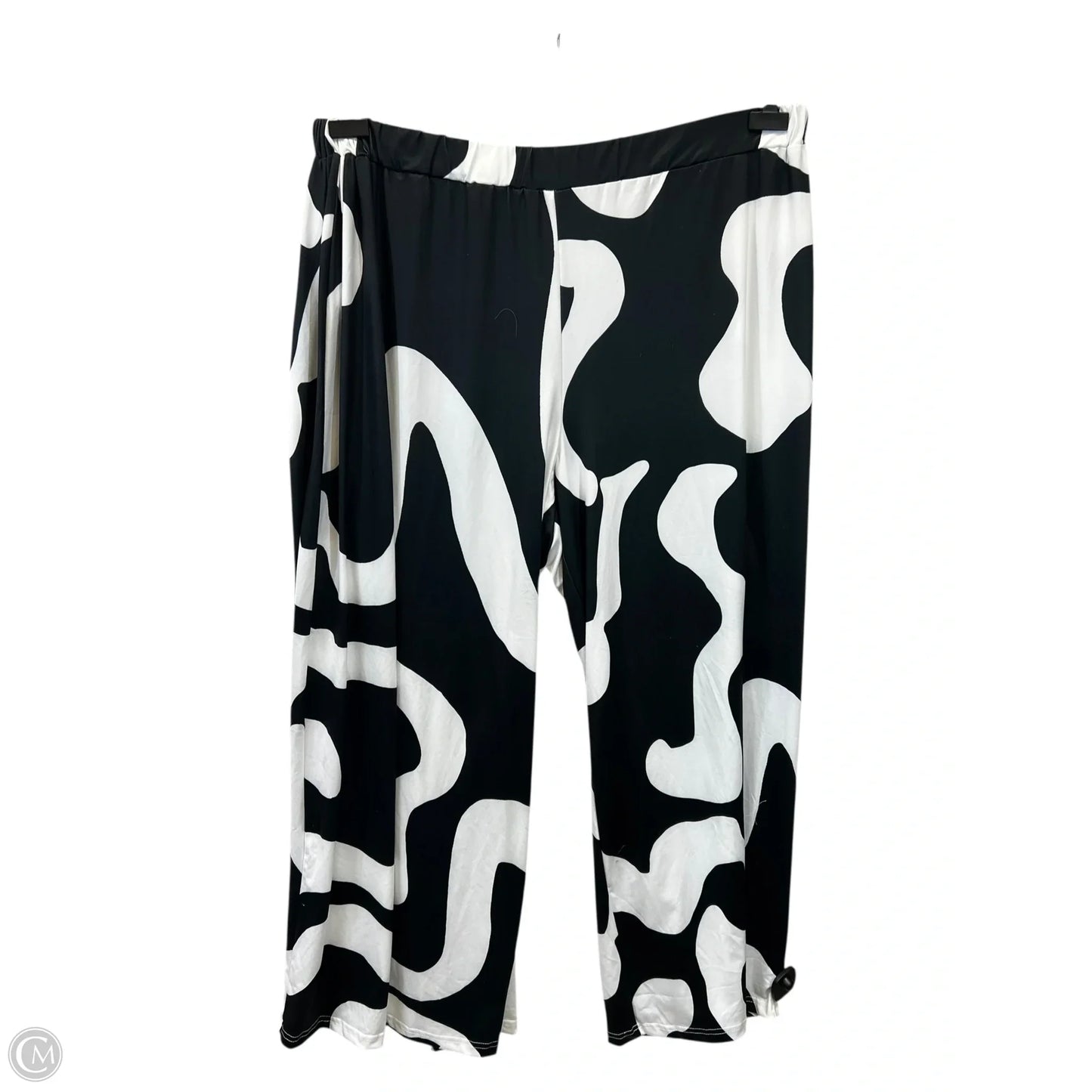 Pants Set 2pc By Shein In Black & White, Size: 4x