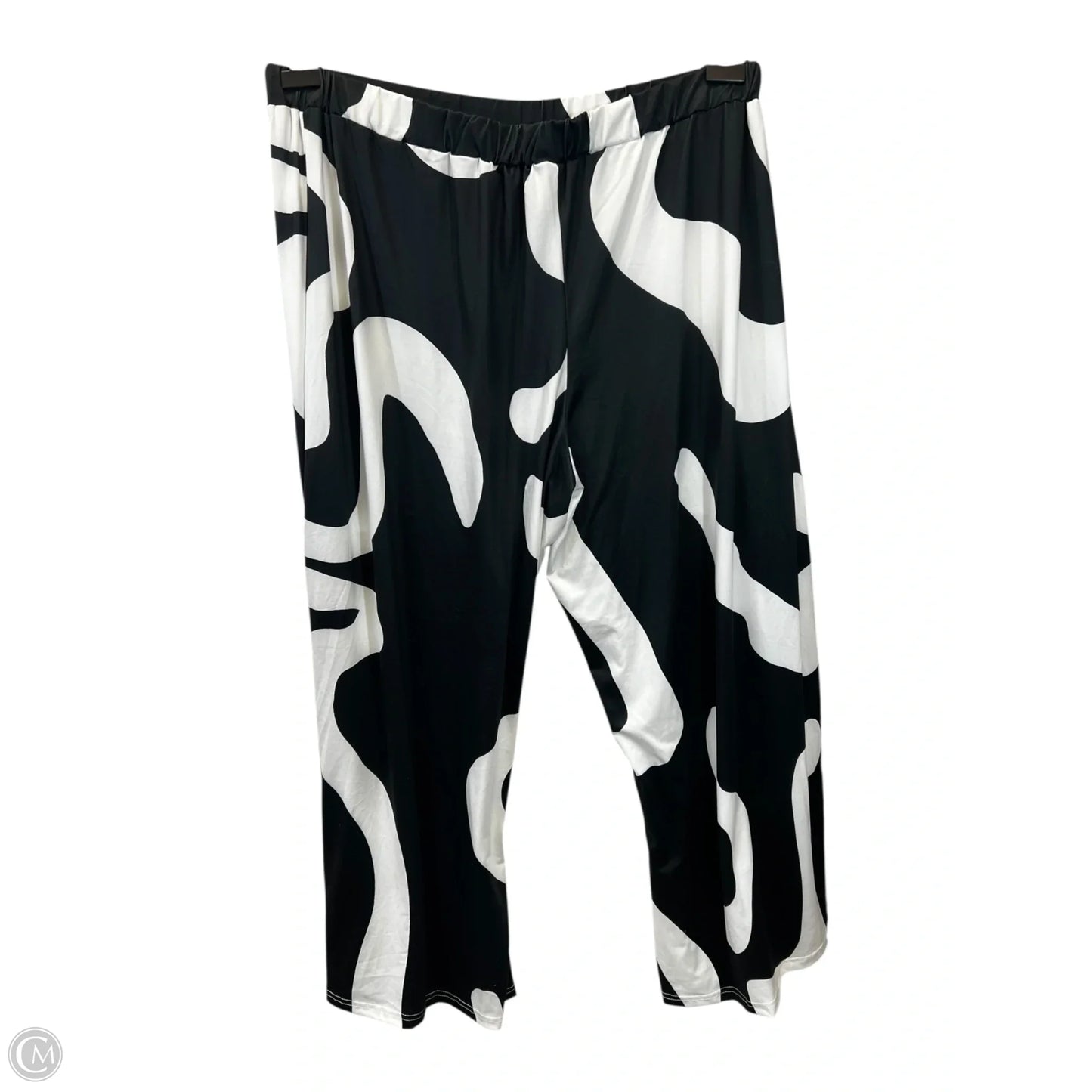 Pants Set 2pc By Shein In Black & White, Size: 4x
