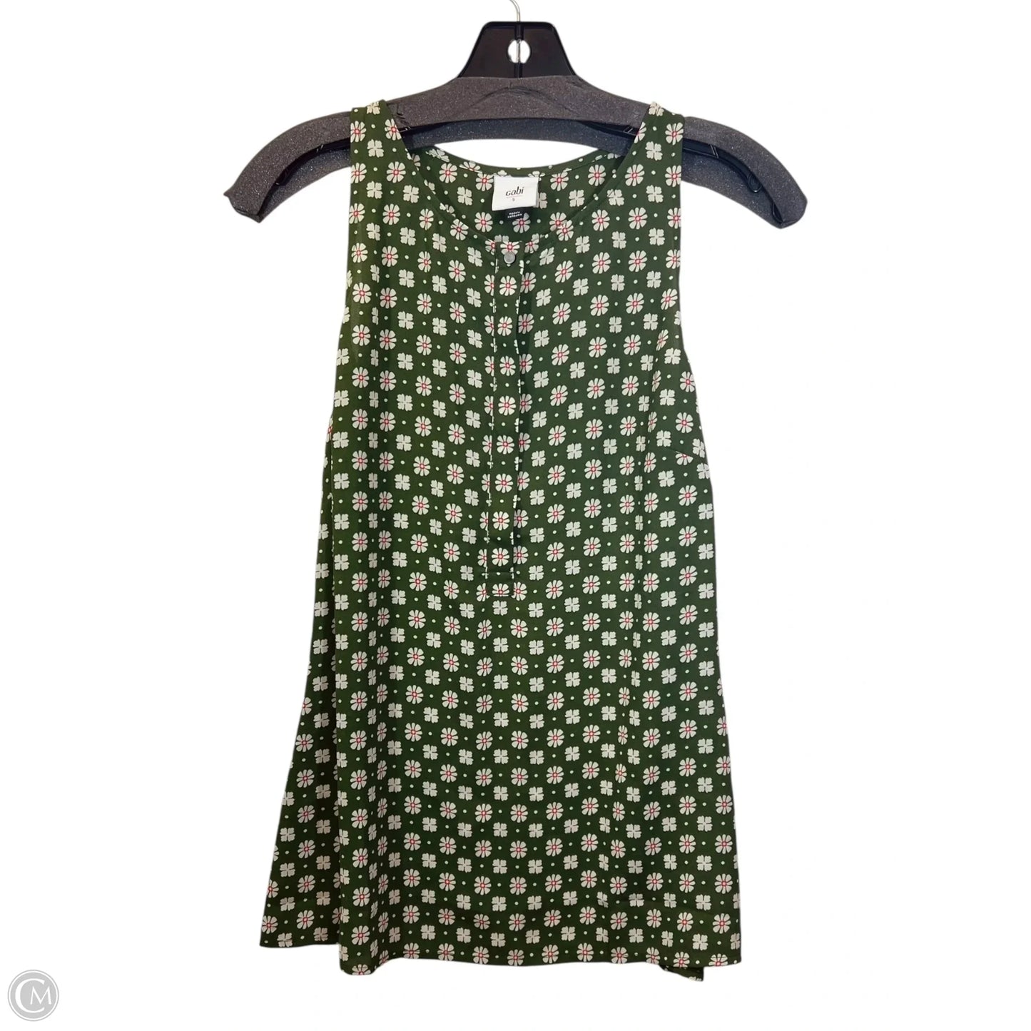 Top Sleeveless By Cabi In Green, Size: M