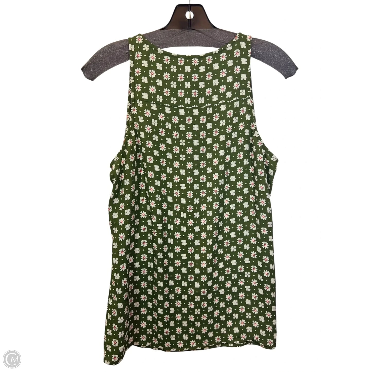 Top Sleeveless By Cabi In Green, Size: M
