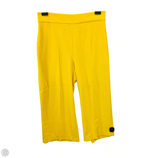 Pants Wide Leg By Zara In Yellow, Size: Xxl