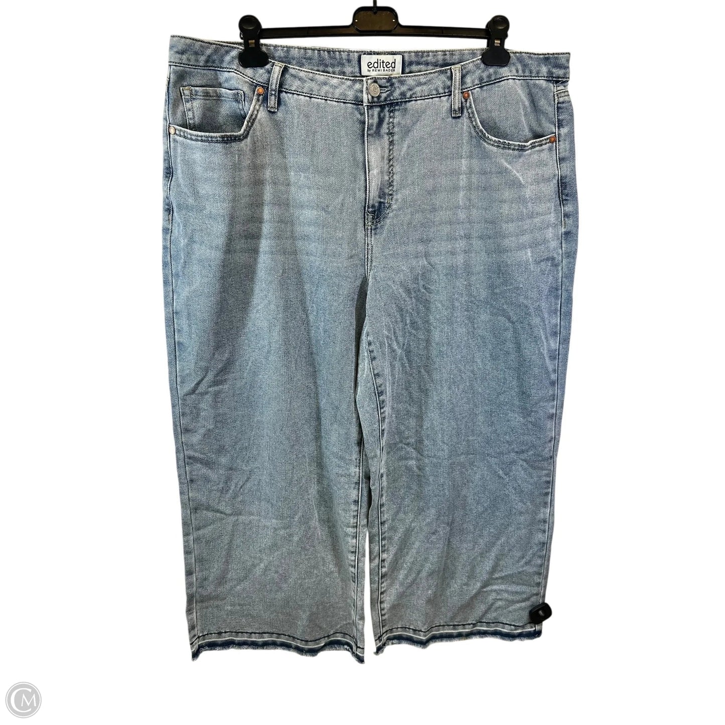 Jeans Wide Leg By Edited In Blue Denim, Size: 18