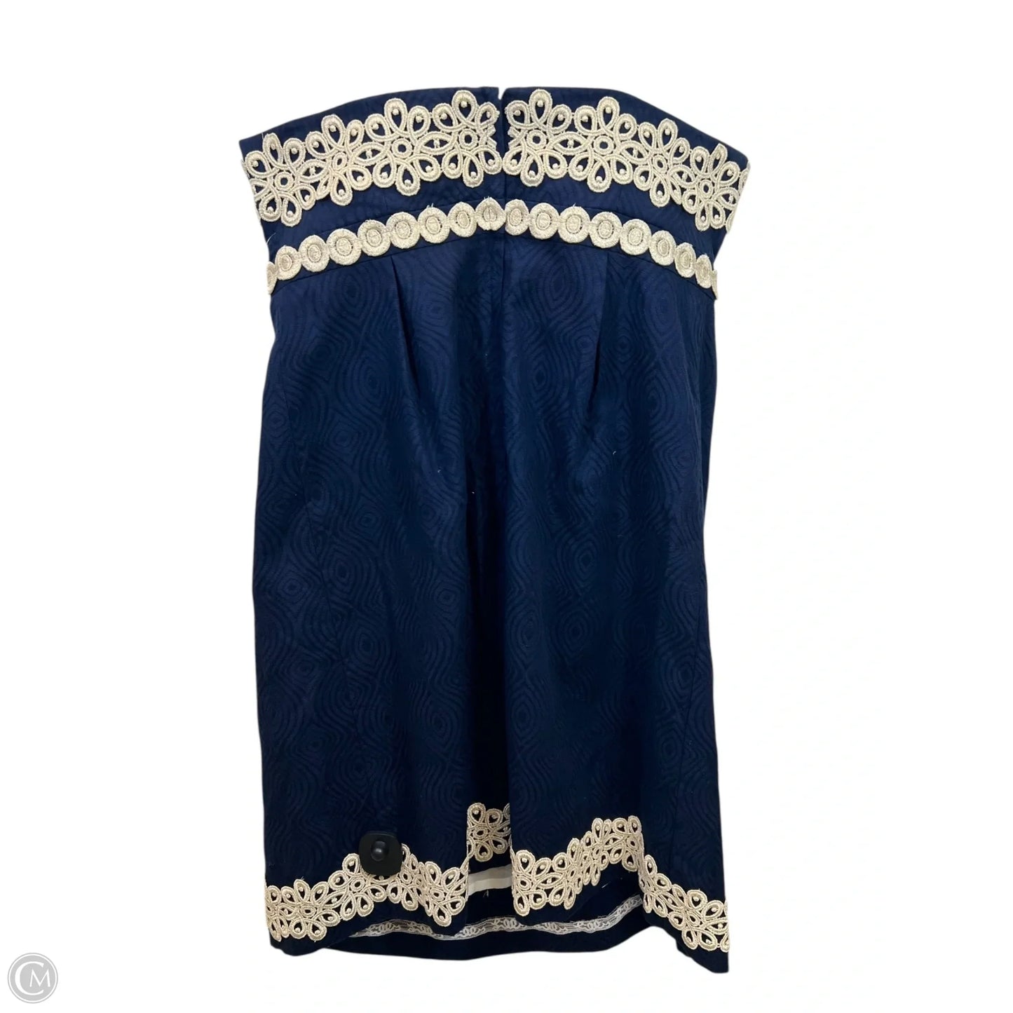 Dress Casual Short By Lilly Pulitzer In Blue & Gold, Size: M