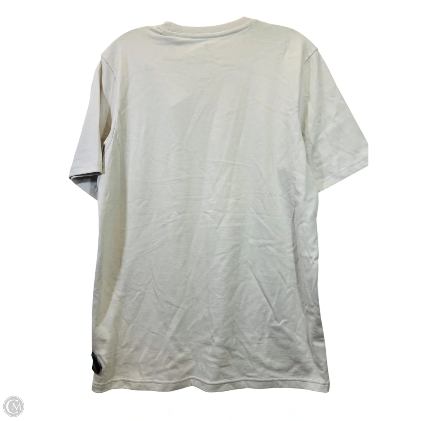 Athletic Top Short Sleeve By Adidas In Cream, Size: S