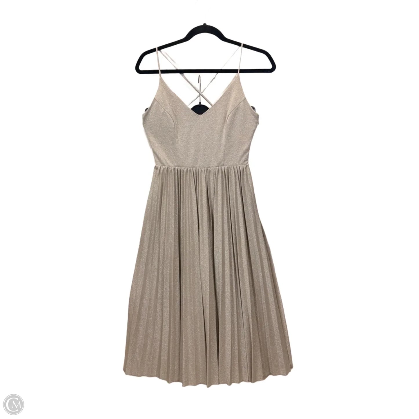 Dress Casual Midi By Elevenses In Gold, Size: Xs