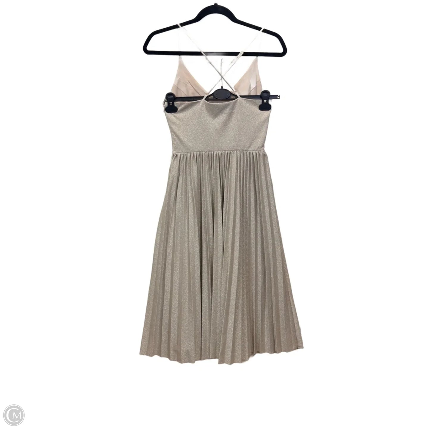 Dress Casual Midi By Elevenses In Gold, Size: Xs