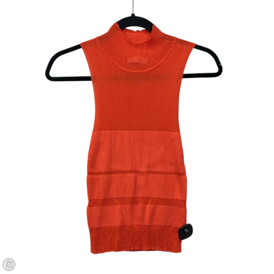 Top Sleeveless Designer By Ramy Brook In Orange