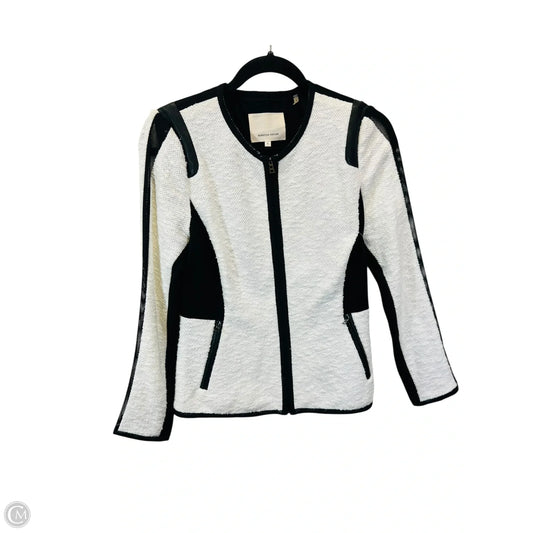 Blazer Designer By Rebecca Taylor In Black & White, Size: S