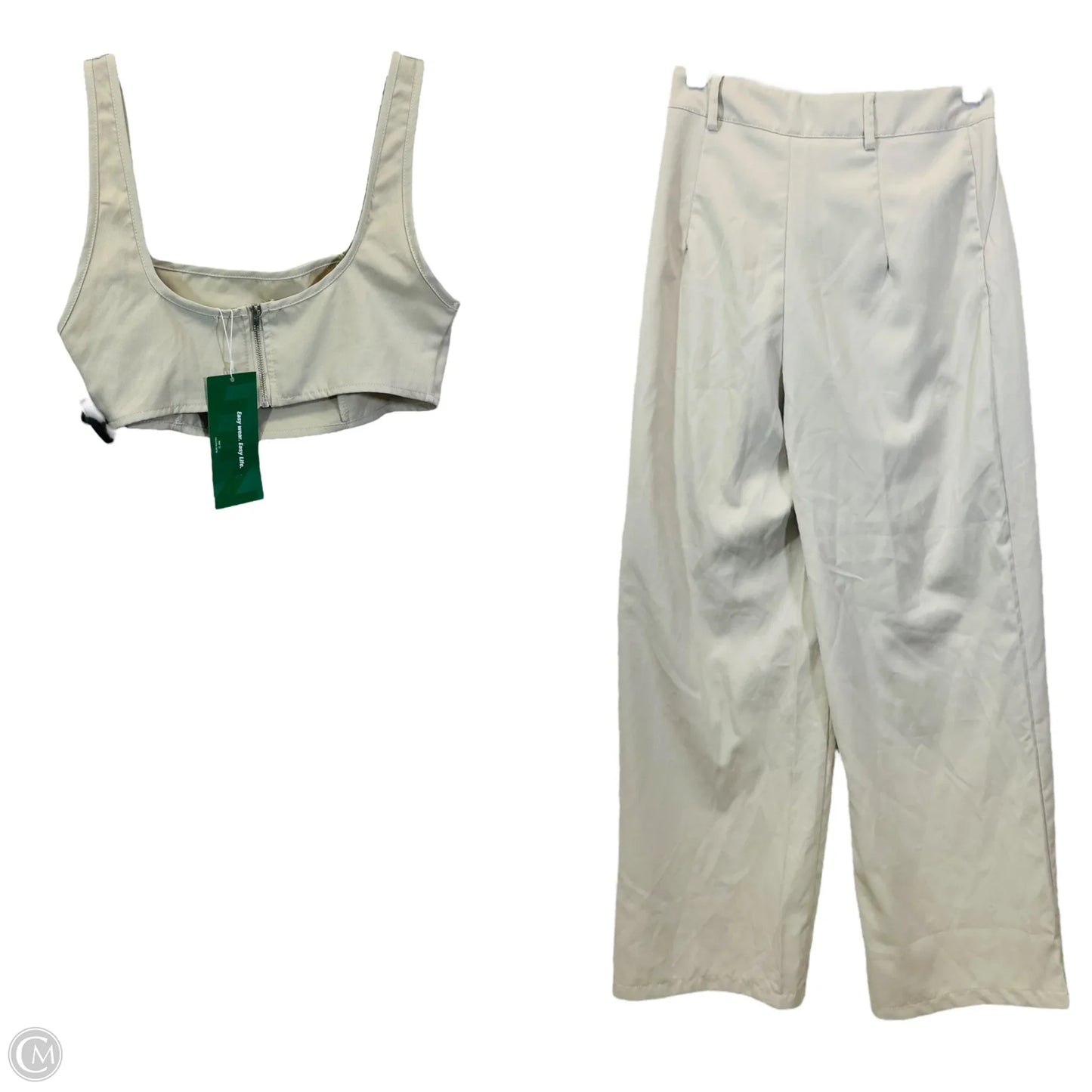 Pants Set 2pc By Shein In Tan, Size: Xs