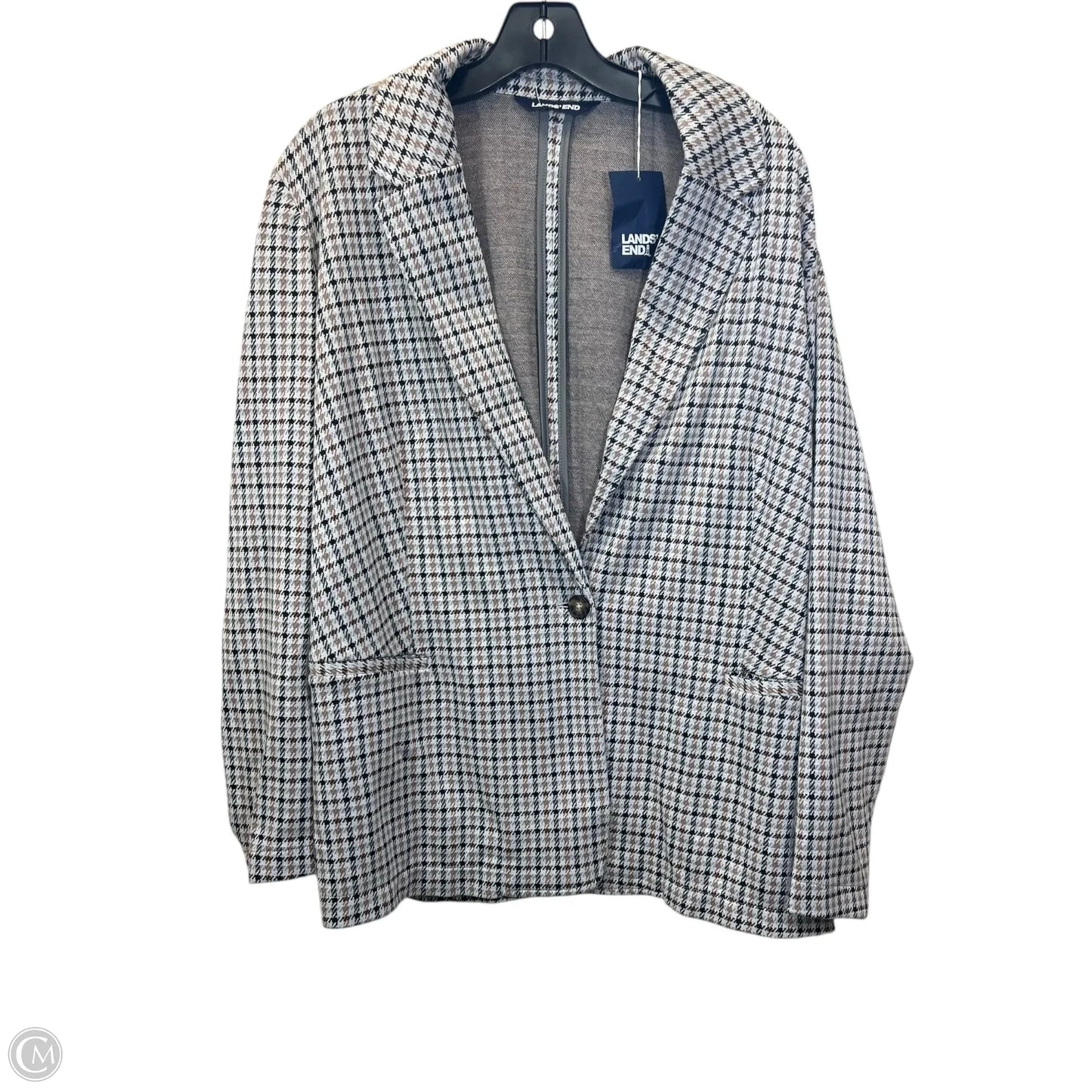 Blazer By Lands End In Brown & Grey, Size: 2x