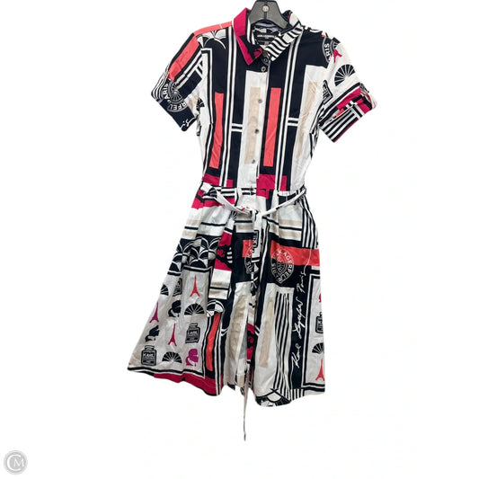 Dress Designer By Karl Lagerfeld In Black & Cream, Size: Xs
