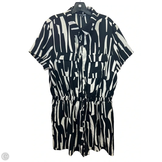Romper By Fashion Nova In Black & Cream, Size: 1x