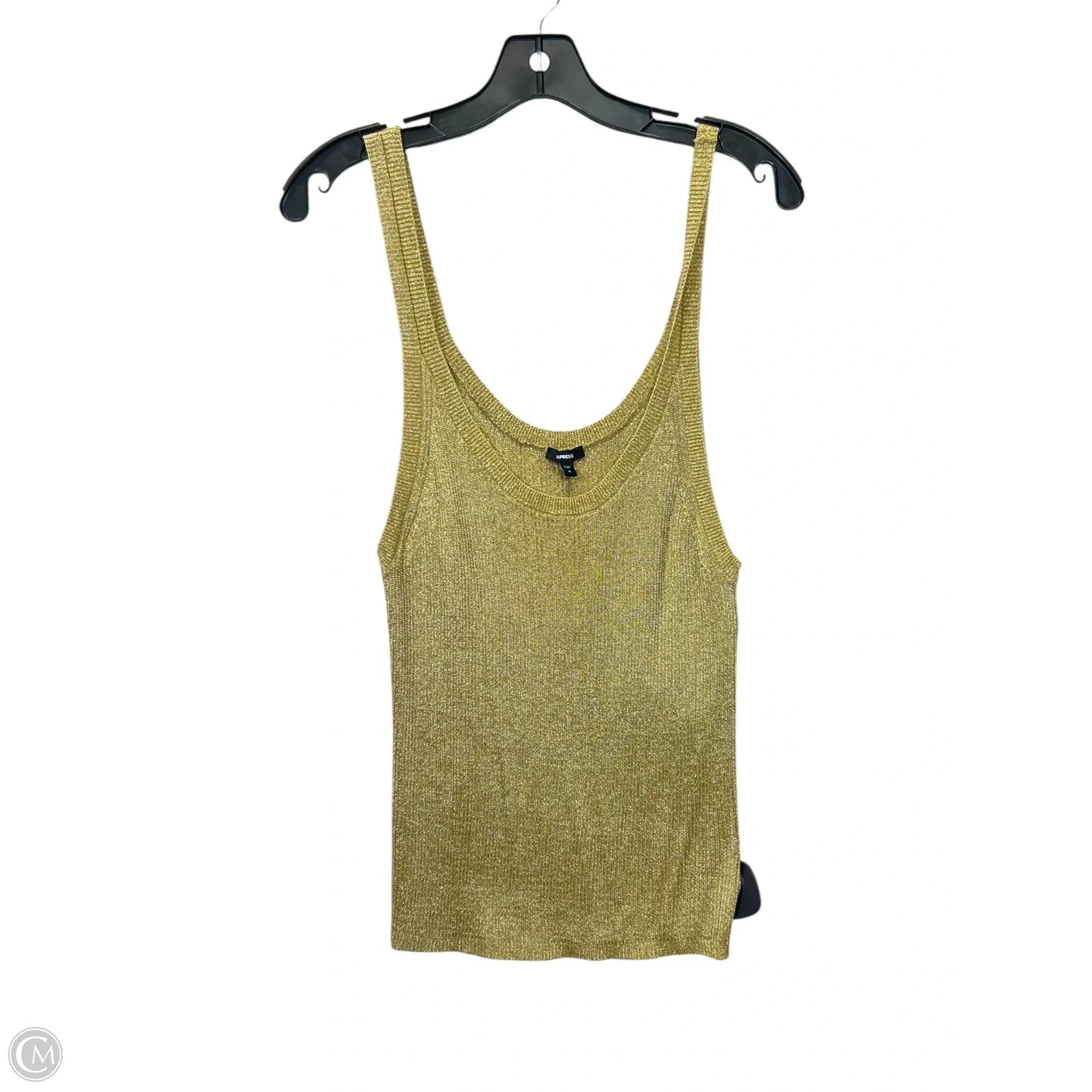 Top Sleeveless By Express In Gold, Size: Xl