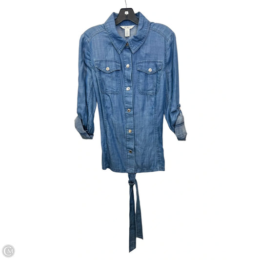 Top 2pc 3/4 Sleeve By White House Black Market In Blue Denim, Size: M
