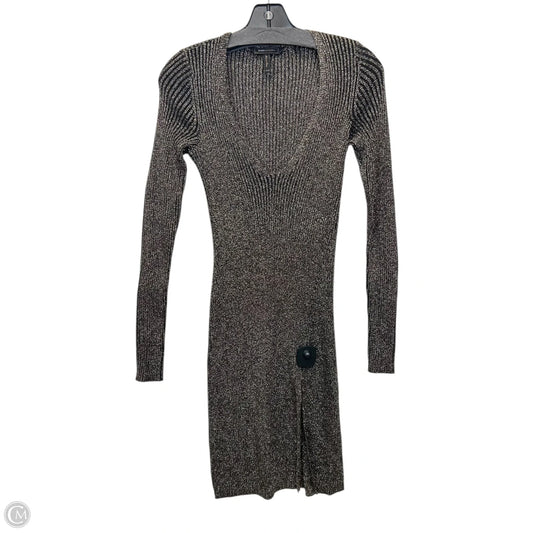 Dress Designer By Bcbgmaxazria In Gold, Size: Xxs