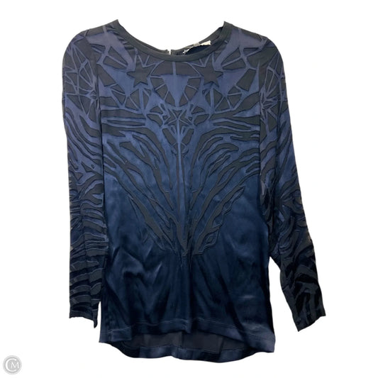 Top Long Sleeve Designer By IRO In Black & Blue, Size: M