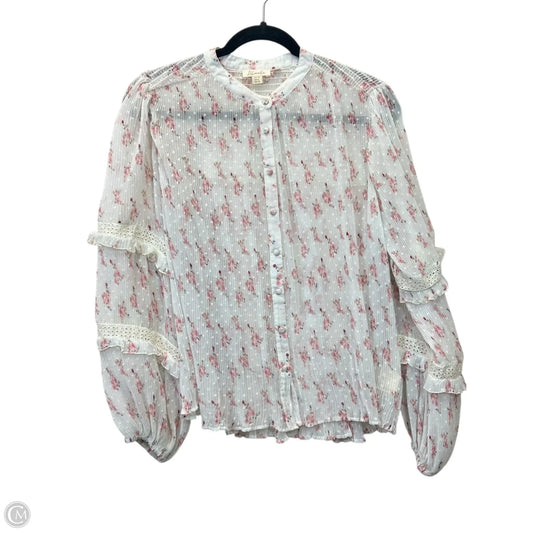 Top Long Sleeve Designer By Let Me Be In Floral Print, Size: S