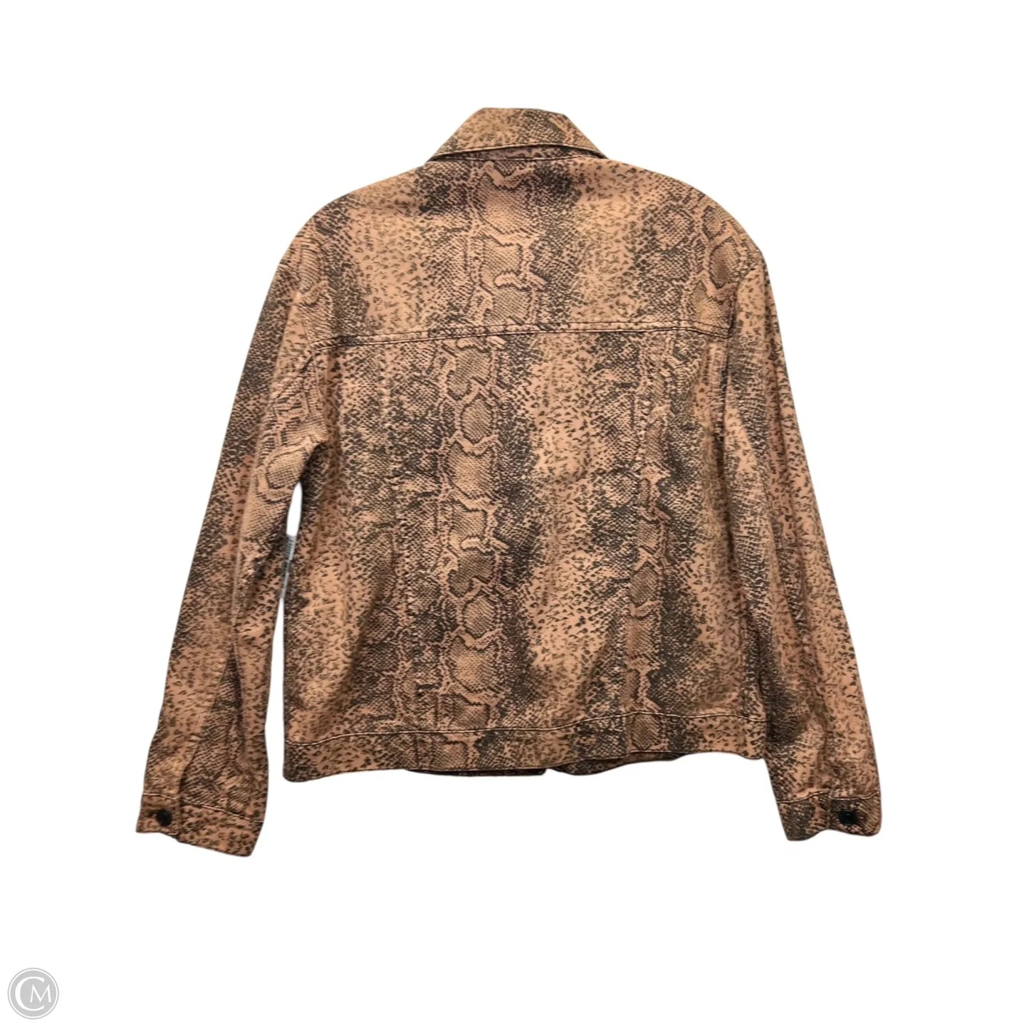 Jacket Denim By Free People In Brown Denim, Size: Xs