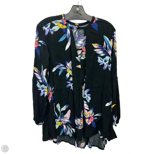 Top Long Sleeve By Free People In Floral Print, Size: Xs
