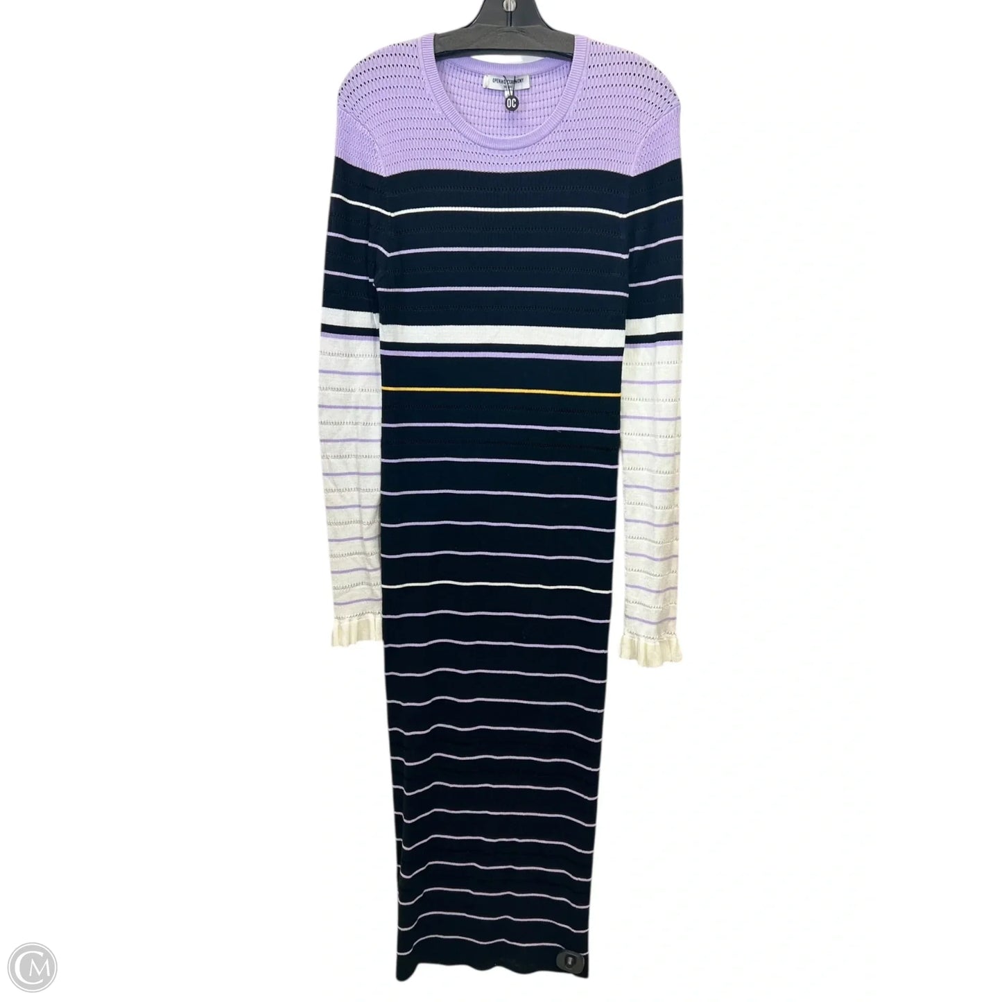 Dress Designer By Opening Ceremony In Black & Purple, Size: L