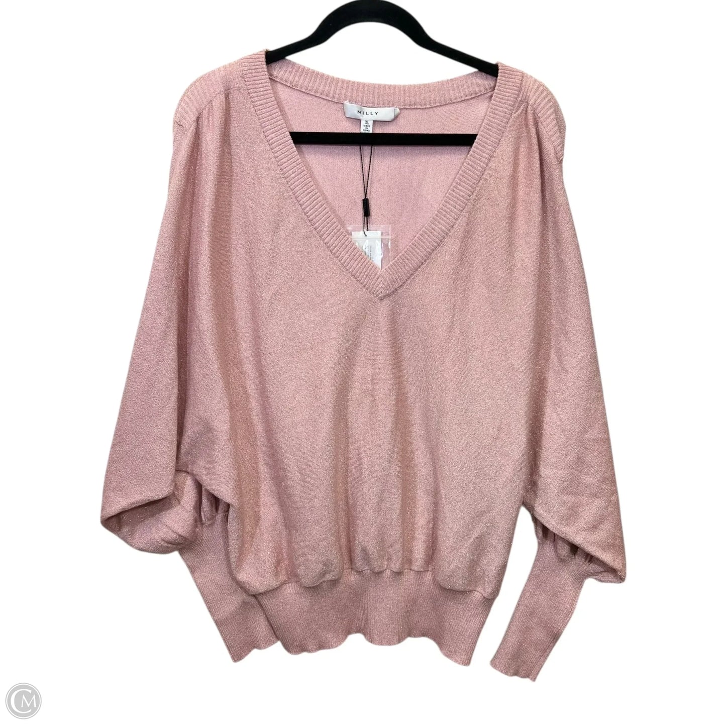 Top Long Sleeve Designer By Milly In Pink, Size: Xl