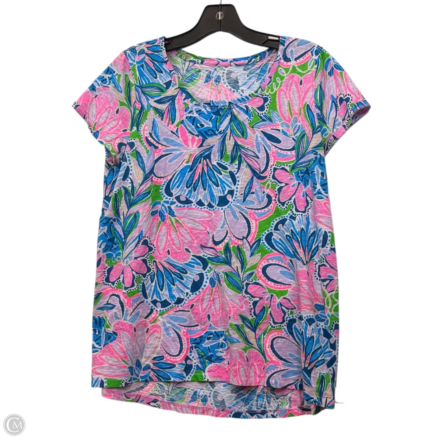 Top Short Sleeve By Lilly Pulitzer In Pink & Purple, Size: M