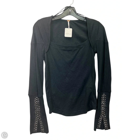 Top Long Sleeve By Free People In Black, Size: M