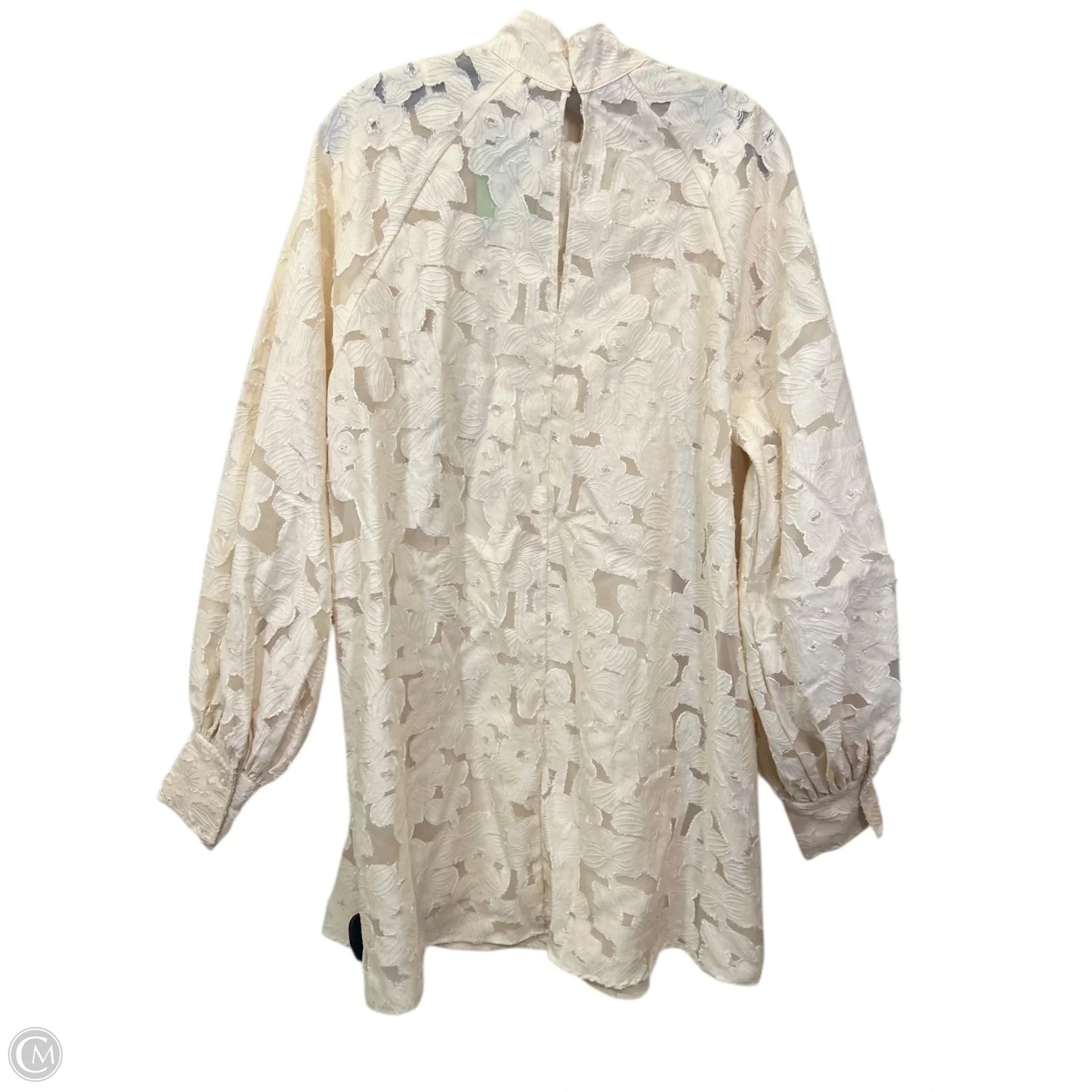 Dress Casual Short By H&m In Cream, Size: S