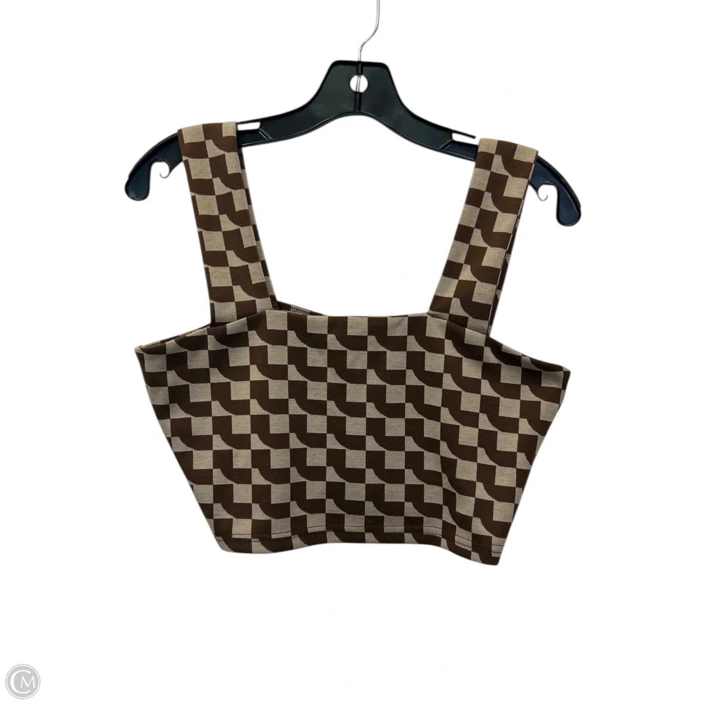 Skirt Suit 2pc By Lala In Brown & Cream, Size: M