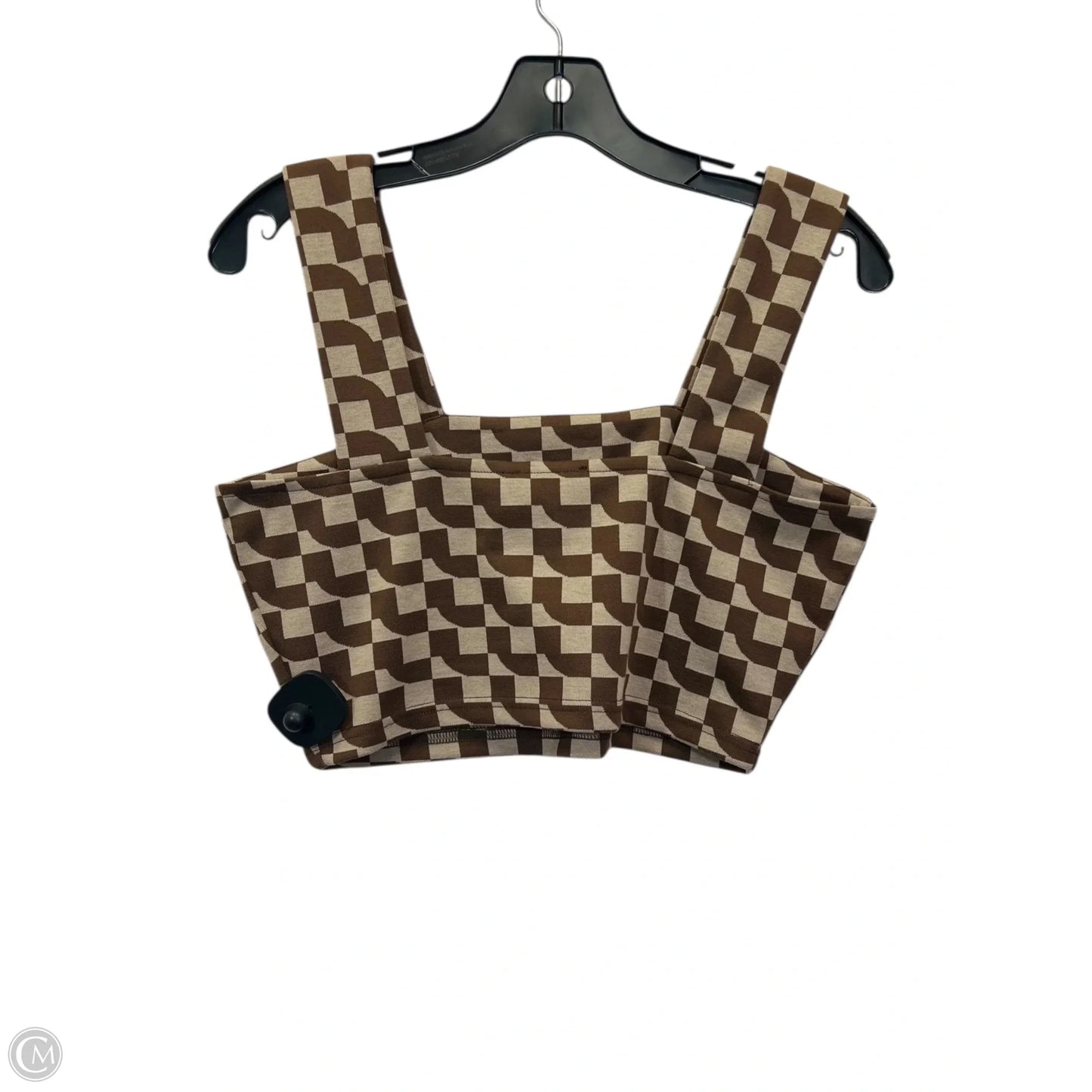 Skirt Suit 2pc By Lala In Brown & Cream, Size: M