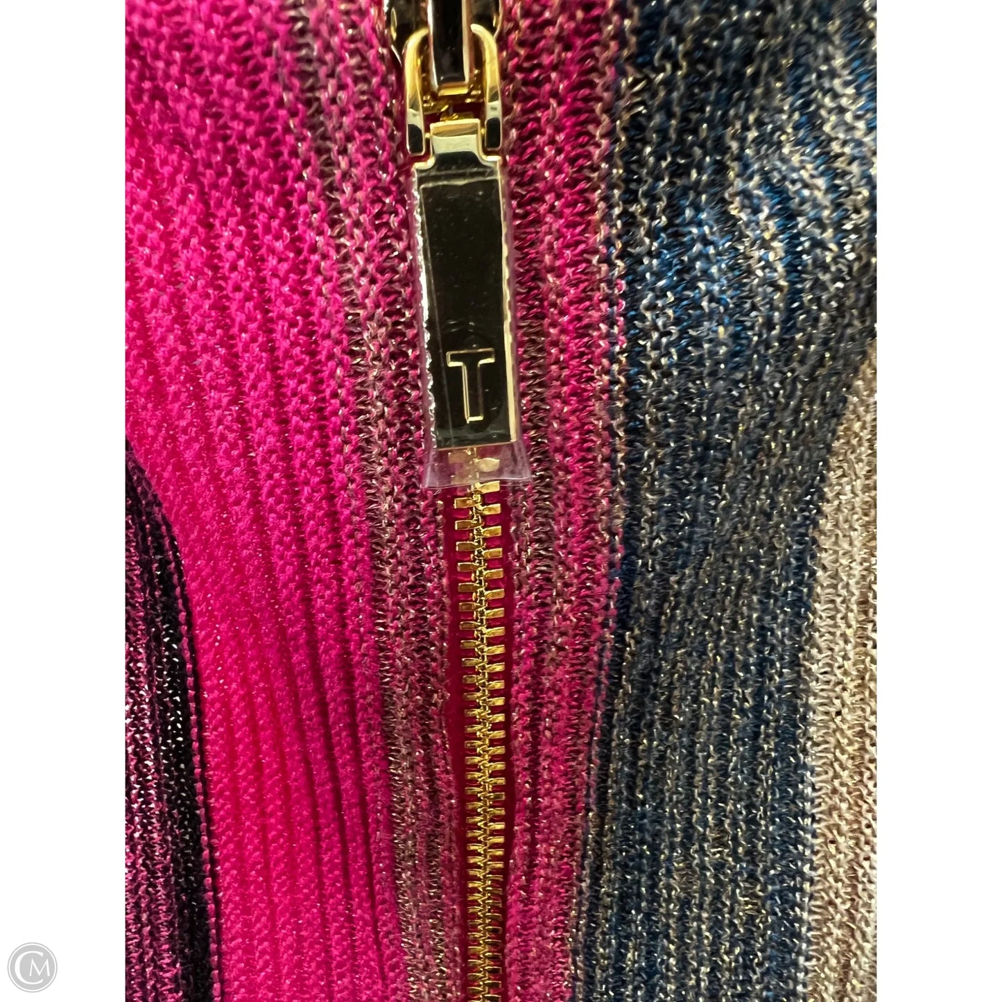 Dress Designer By Ted Baker In Black & Pink, Size: L