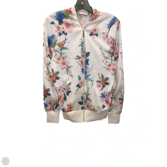 Jacket Designer By Ted Baker In Floral Print, Size: S