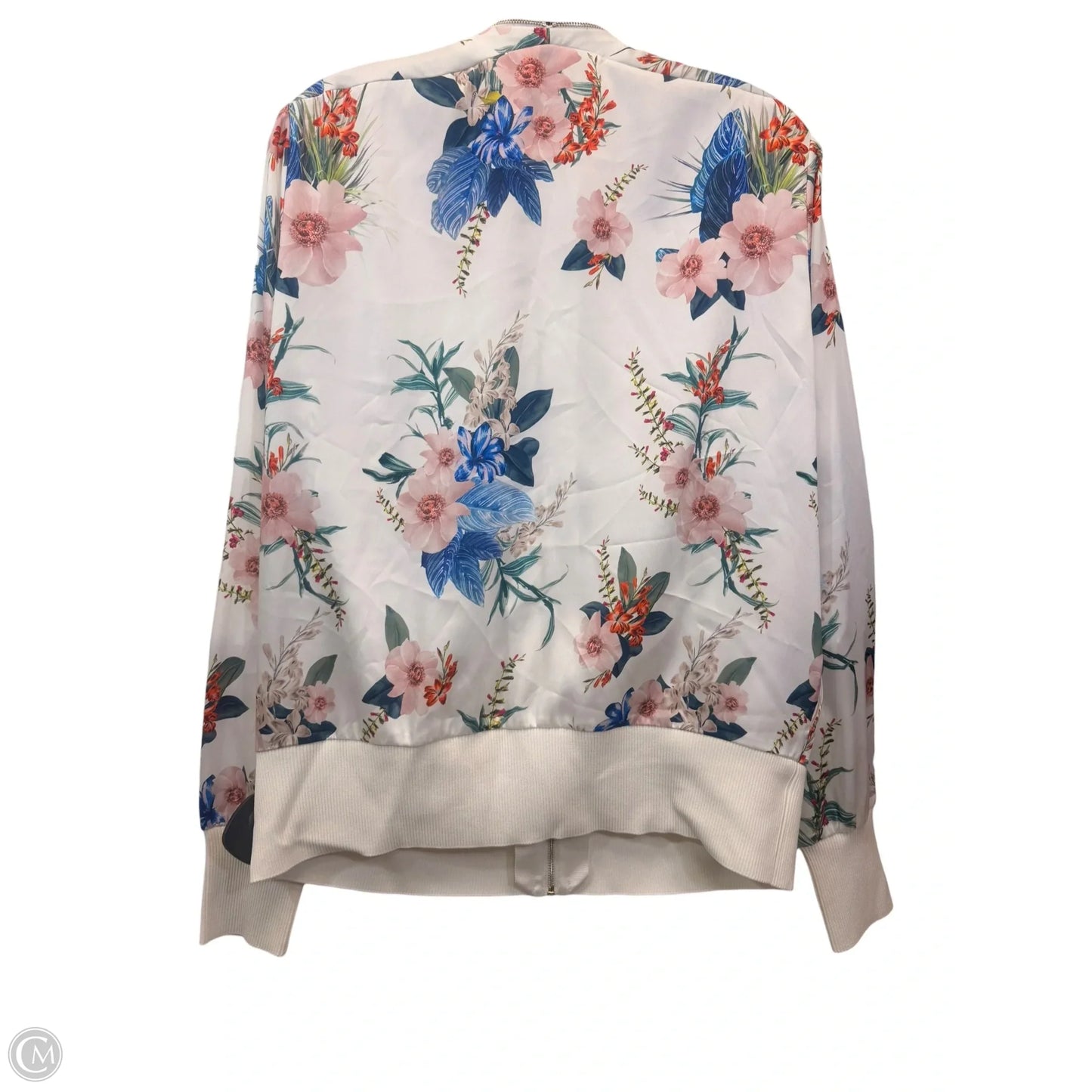 Jacket Designer By Ted Baker In Floral Print, Size: S
