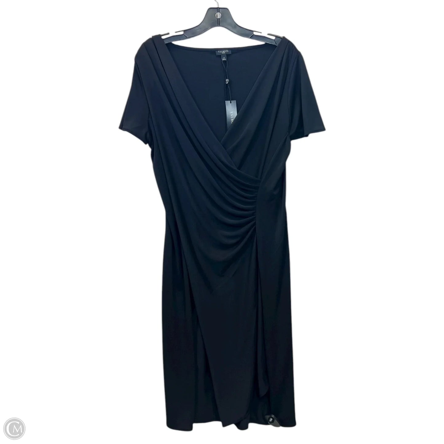 Dress Casual Midi By Talbots In Black, Size: 1x